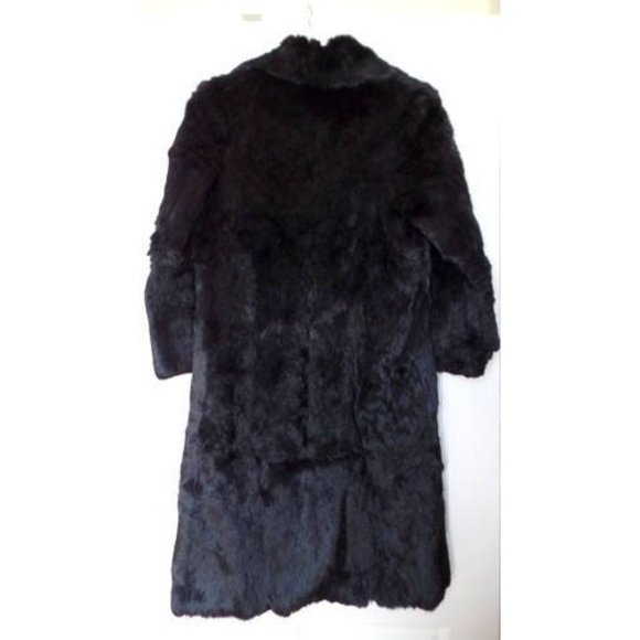 Vintage long black rabbit fur coat - Picture 5 of 6